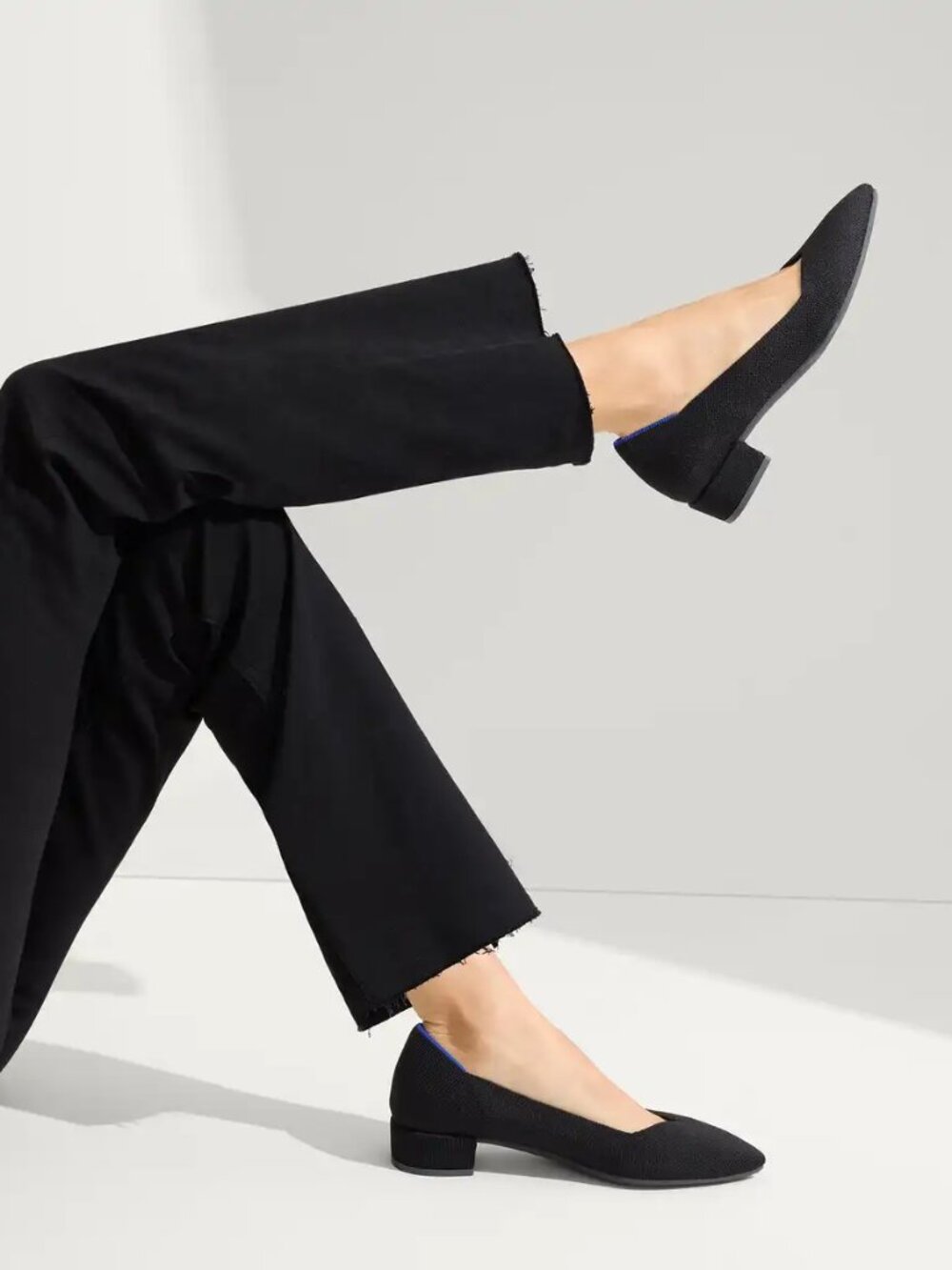 Rothy's Black High Point Heel features the plush In Love Insole (size 9W)